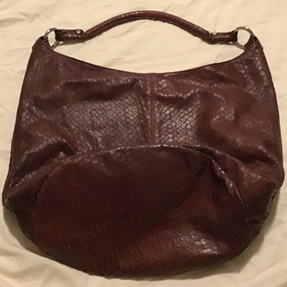 Jenrigo red/rust colored snakeskin leather tote - Picture 2 of 2